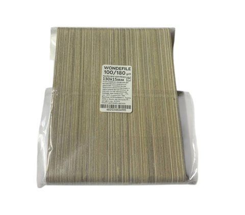 Пилка Wonderfile 130*15 мм на картонной основе 100/180 (50шт) WFW130S100/50 фото