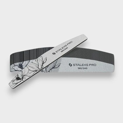 Пилка для нігтів, мінеральна STALEKS PRO EXPERT 40 180/240 грит (півмісяць) 25 шт NFE-40-180/240-25 фото