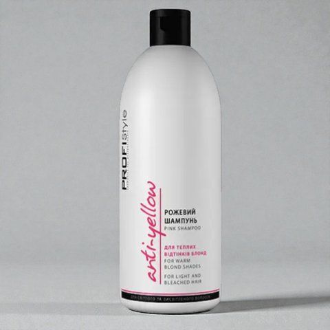 Шампунь для волосся відтінковий Anti-Yellow Рожевий 500мл 11908 фото